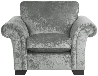 HOME - Glitz - Fabric Chair - Silver